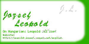 jozsef leopold business card